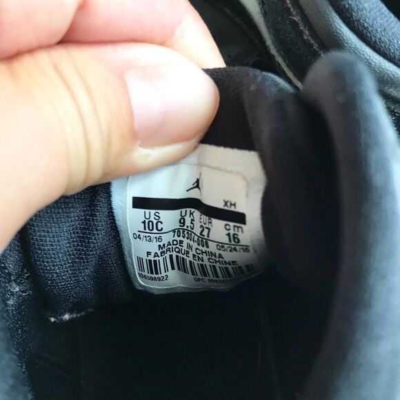 Nike Air Jordan 1 retro high black/bronze TD sneakers EUC size 10 - Picture 6 of 7